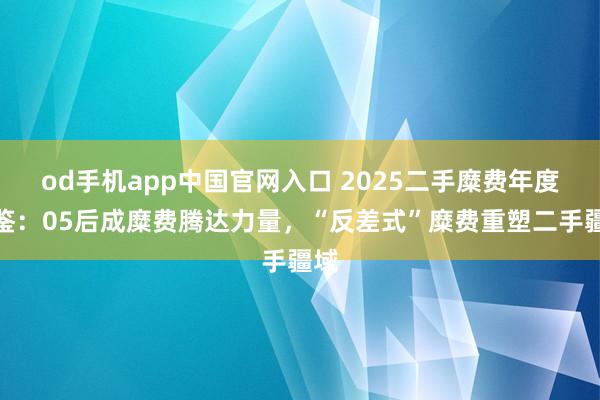 od手机app中国官网入口 2025二手糜费年度图鉴：05后成糜费腾达力量，“反差式”糜费重塑二手疆域