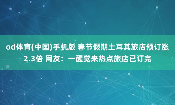 od体育(中国)手机版 春节假期土耳其旅店预订涨2.3倍 网友：一醒觉来热点旅店已订完