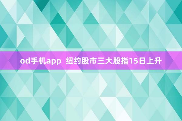 od手机app  纽约股市三大股指15日上升