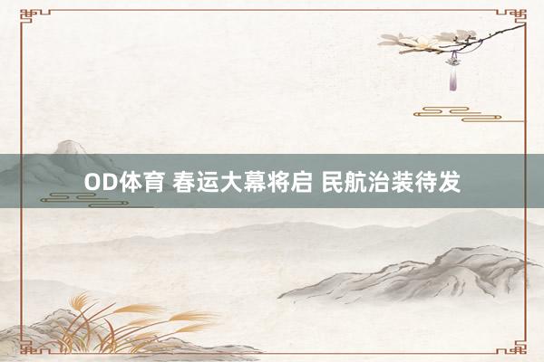 OD体育 春运大幕将启 民航治装待发