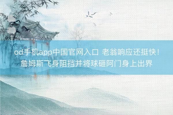 od手机app中国官网入口 老翁响应还挺快！詹姆斯飞身阻挡并将球砸阿门身上出界