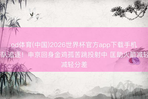 od体育(中国)2026世界杯官方app下载手机版 带队追逐！申京回身金鸡孤苦跳投射中 匡助火箭减轻分差