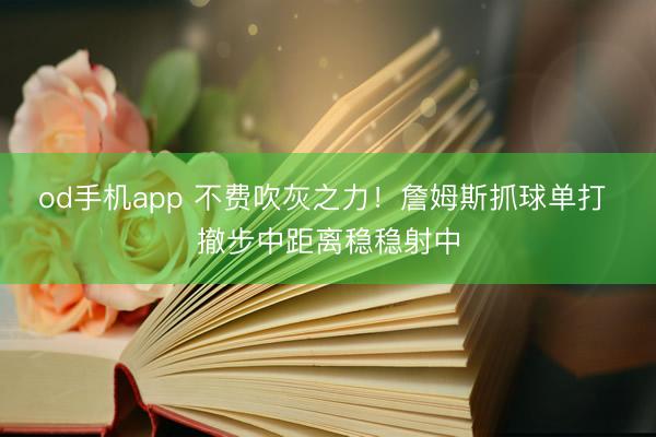 od手机app 不费吹灰之力！詹姆斯抓球单打 撤步中距离稳稳射中