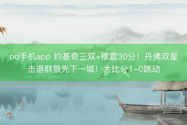 od手机app 约基奇三双+穆雷30分！丹佛双星击退群狼先下一城！大比分1-0跳动