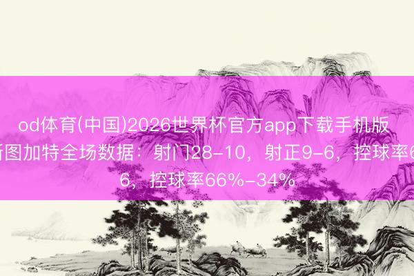 od体育(中国)2026世界杯官方app下载手机版 拜仁4-2斯图加特全场数据：射门28-10，射正9-6，控球率66%-34%