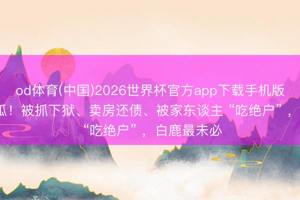 od体育(中国)2026世界杯官方app下载手机版 5 天 6 个瓜！被抓下狱、卖房还债、被家东谈主 “吃绝户” ，白鹿最未必