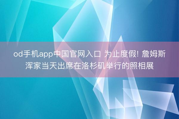 od手机app中国官网入口 为止度假! 詹姆斯浑家当天出席在洛杉矶举行的照相展