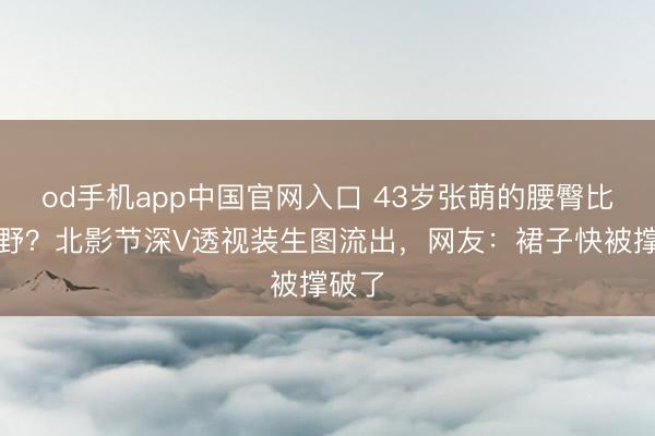 od手机app中国官网入口 43岁张萌的腰臀比有多野？北影节深V透视装生图流出，网友：裙子快被撑破了